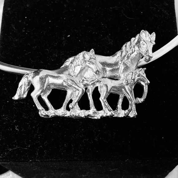 💖Sterling Silver Wearable Art!  Breathtaking! 5 Piece Horse Jewelry Set /NS127 - Picture 9 of 9